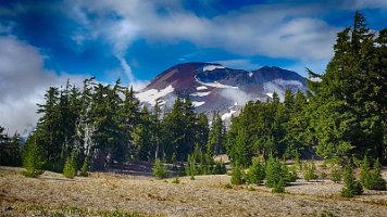 Day 2 - South Sister - see the trail on the ridge